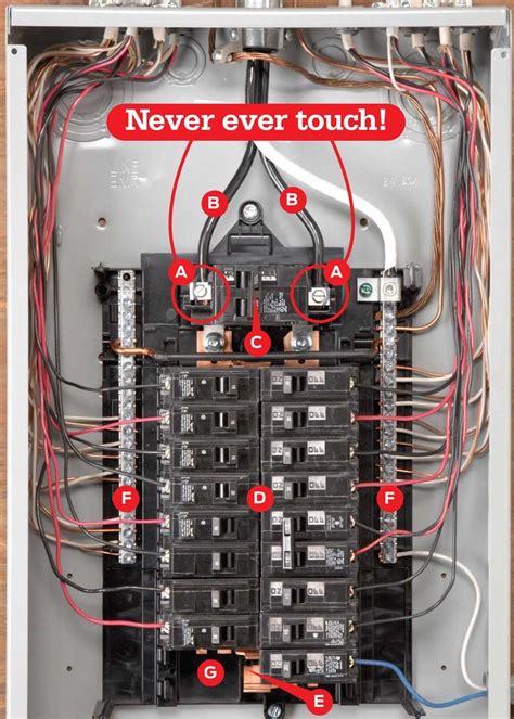 electrical connections which pass through a circuit box|electrical breaker box wiring.